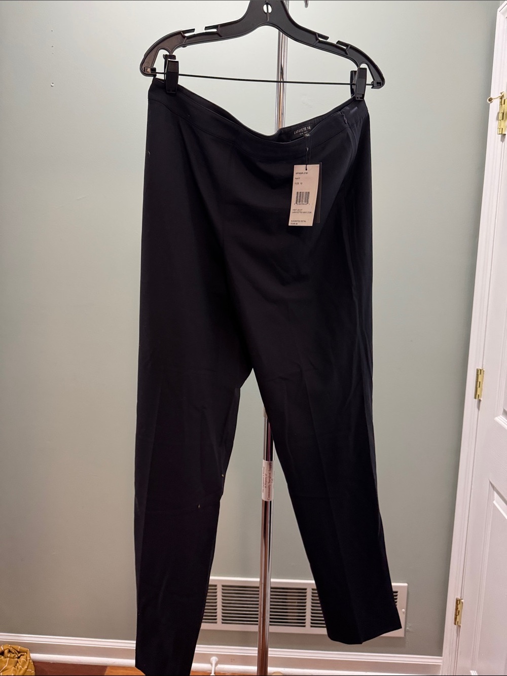 Lafayette 148 New York Black Straight-Leg Women's Pants